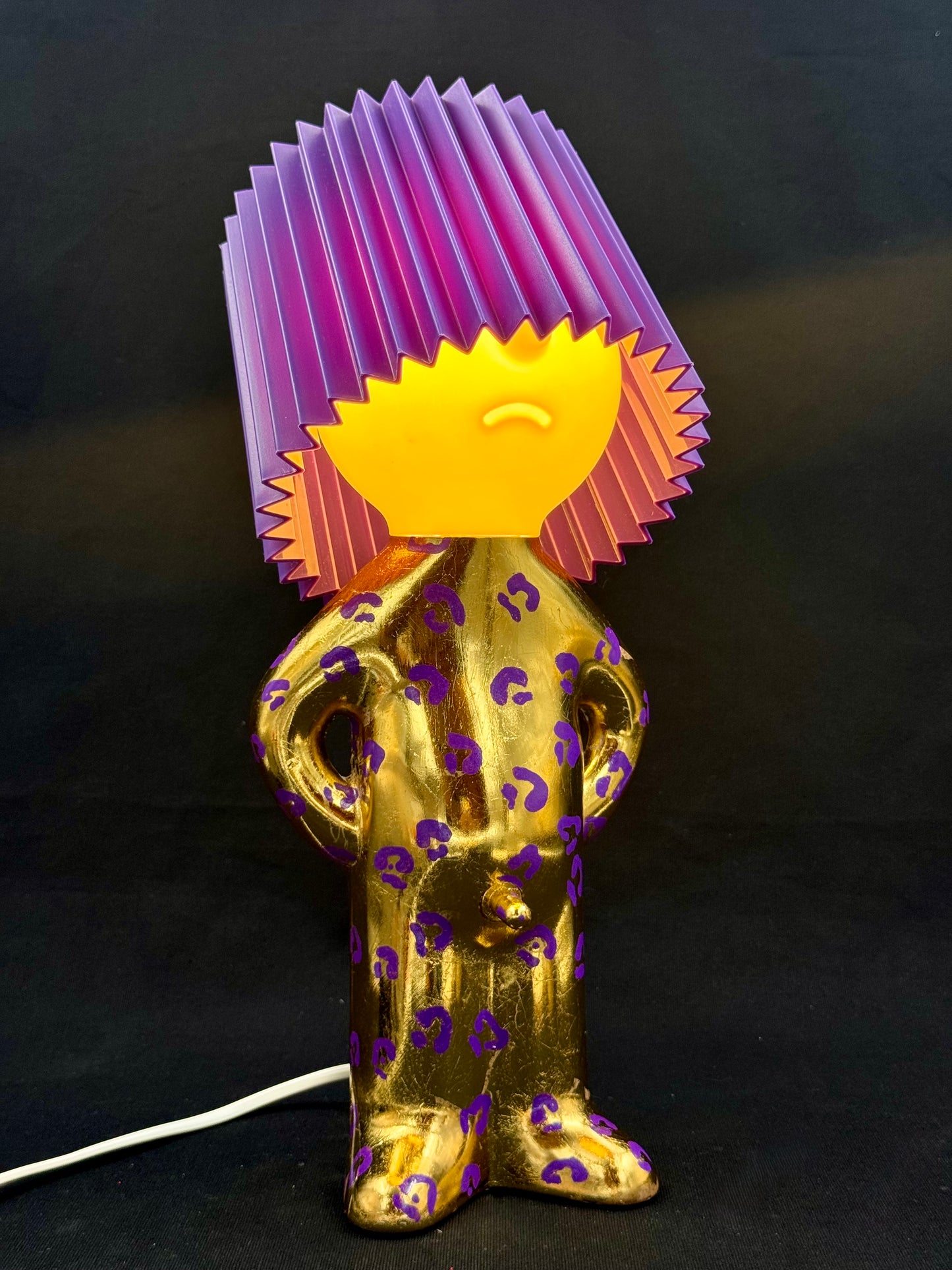 Mr P Shy Man gull og lilla Leoprint