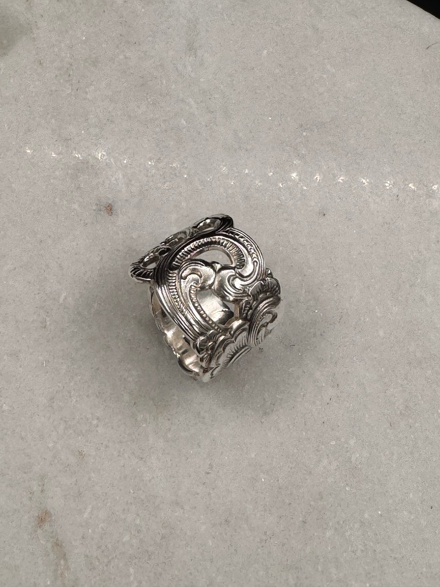 Vintage Skjerfring «Halling» hvit