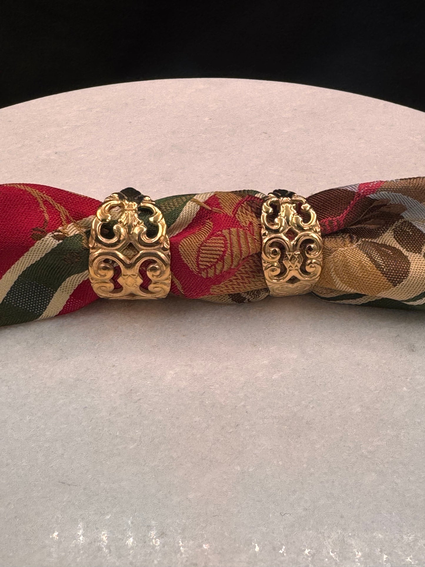 Vintage Skjerfring «Finse» liten gullforgylt