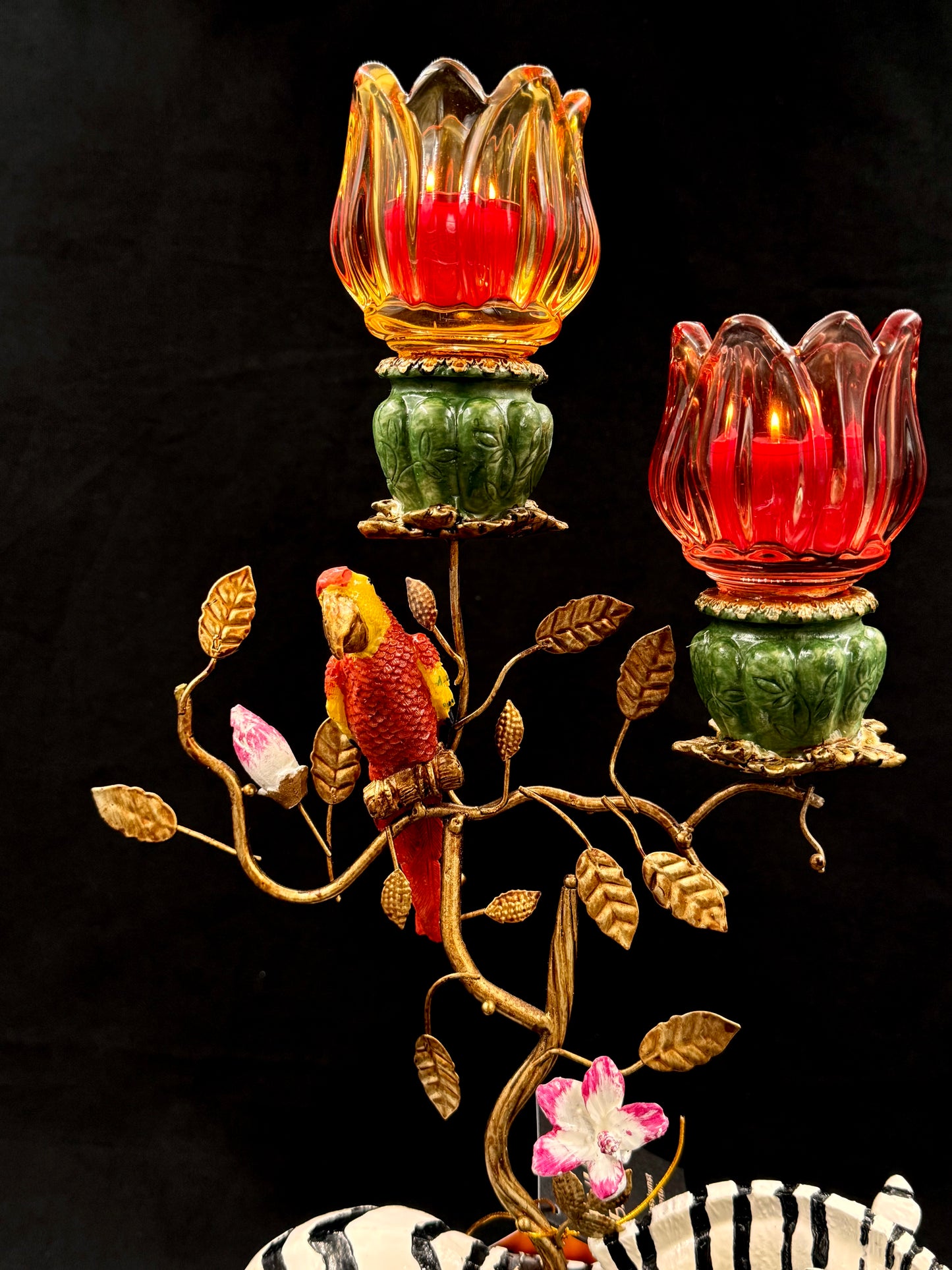 Redesignet Zebra i rødt og oransje