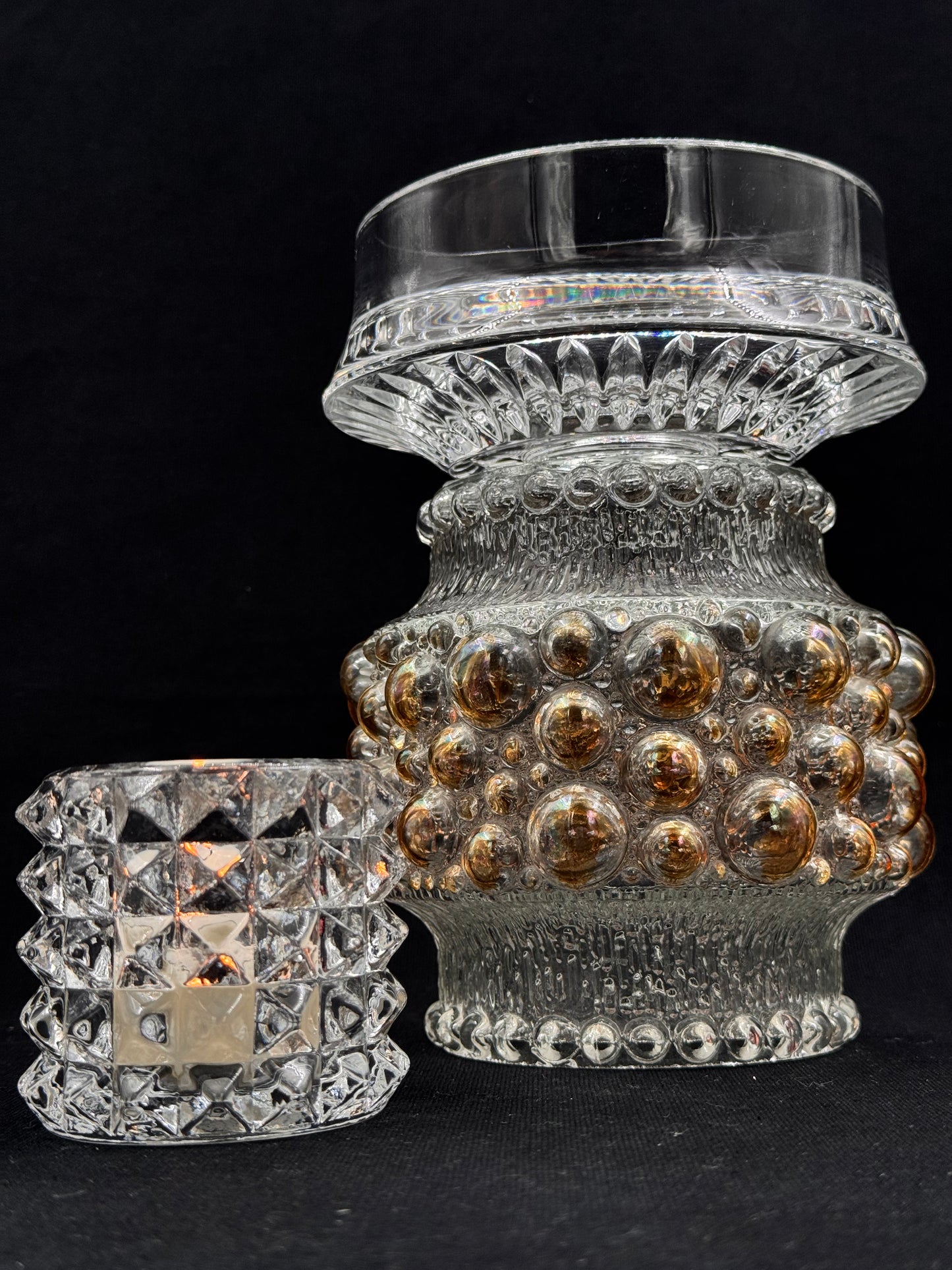 Spesialbestilling! Vintage lyslykt og krystallskål og julekulevase