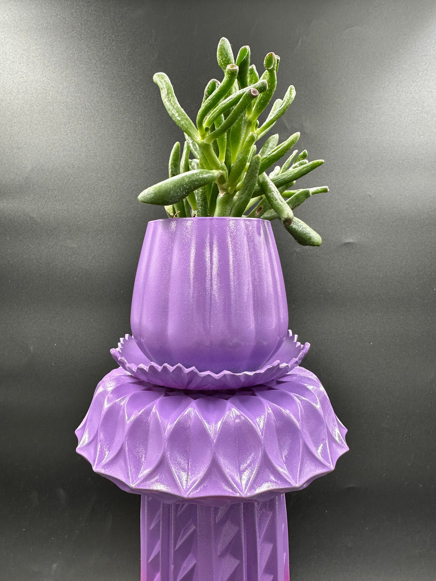 Candlestick trend pastel purple