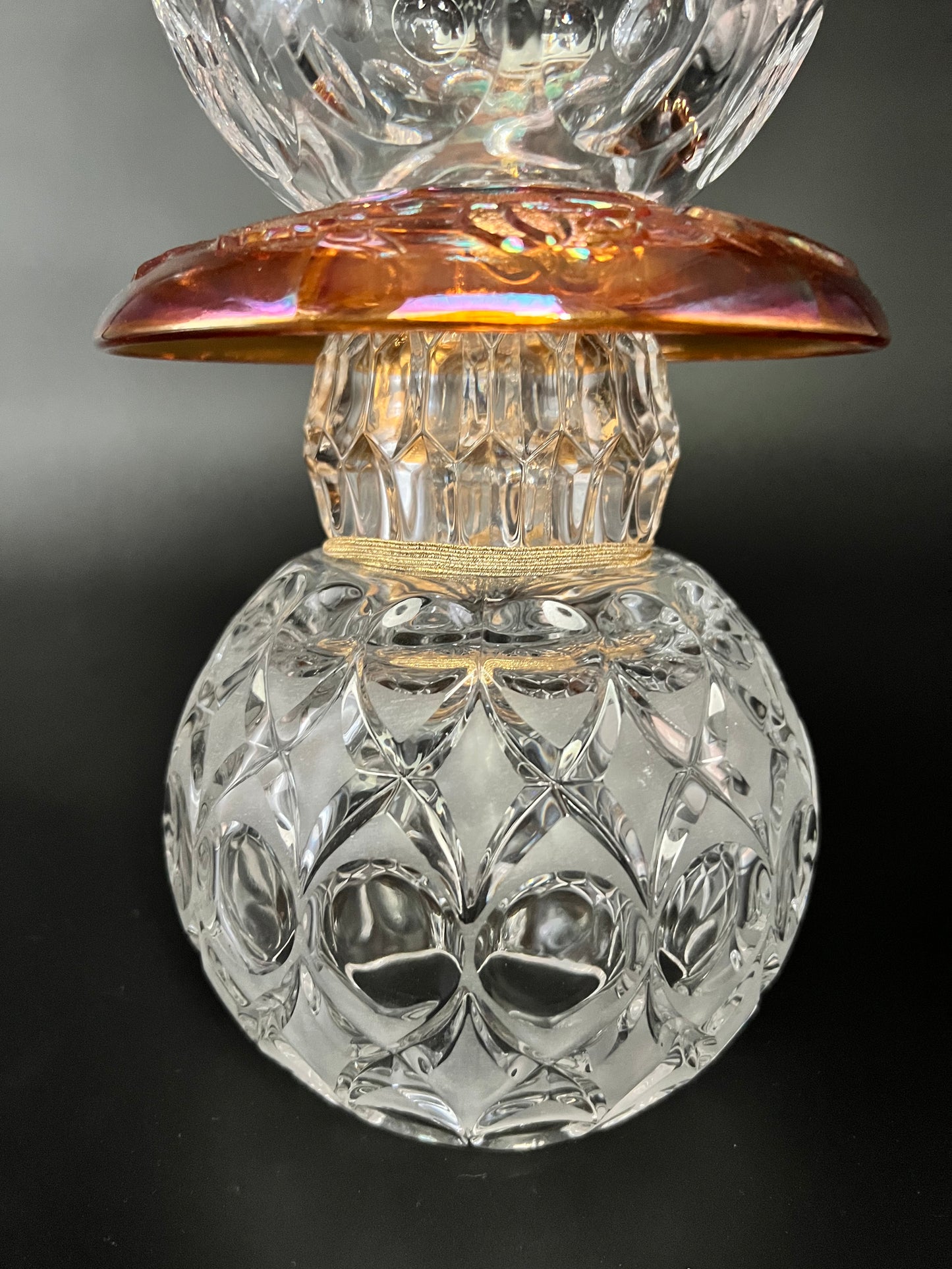 Unik og spesiell lysestake i krystall og lusterglass